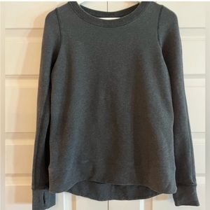 Lululemon Athletica Dark Grey Gray Pullover Sweatshirt Thumbholes Women’s SZ 6